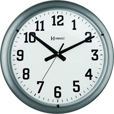Relógio De Parede 40 Cm Quartz Herweg 660129 Prata - Prata
