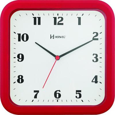 Relógio De Parede Herweg 6145 23cm Diversas Cores Vermelho