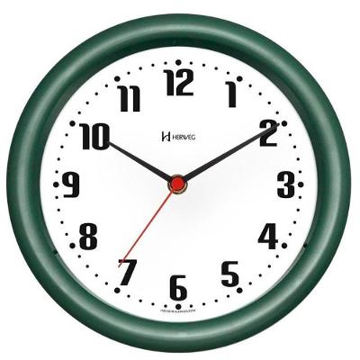 Relógio De Parede 22 Cm Herweg 6102 Diversas Cores Verde