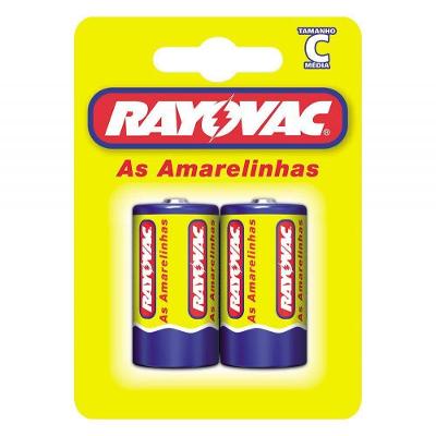 Pilha Rayovac R14 As Amarelinhas Media Blister com 2 1,5v