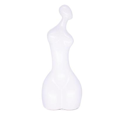 Escultura Decorativa Em Cerâmica Corpo Humano Branco 25 Cm F04 - D'rossi