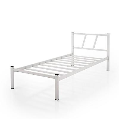 Cama Solteiro Helena Branco Tubolar De Ferro branco
