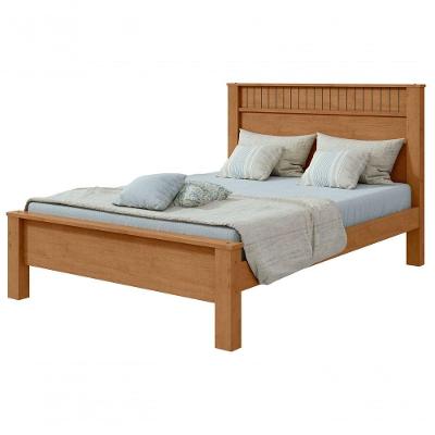 Cama Casal Athenas Amendoa Clean.