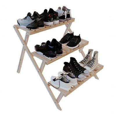 Prateleira Madeira Organizadora Para Sapatos Móvel Dobrável
