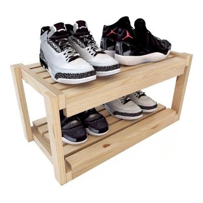 Organizador Vertical De Sapatos Madeira Pinus Decorativa