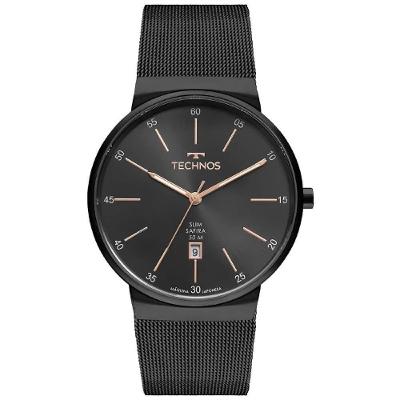 Relógio Technos Slim Gm12ag/1p Preto Masculino