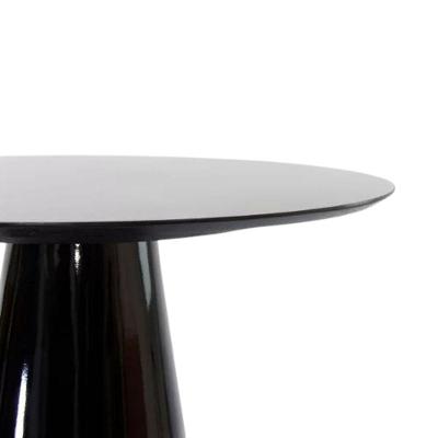 Mesa De Jantar Cone Oval 244x137 Cm Laqueada Cores Preto