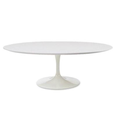 Mesa De Jantar Tulipa Saarinen Oval 120x80 Cm Tampo Laqueado Cores Branco