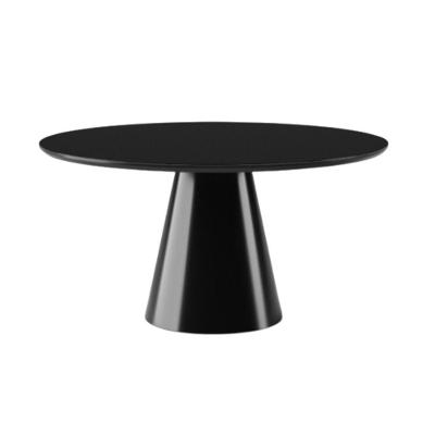 Mesa De Jantar Cone Redonda 90 Cm Laqueada Cores Preto