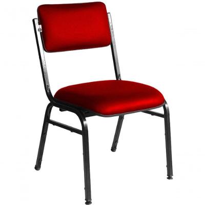 Kit Com 3 Cadeiras Para Auditórios Linha Hotel Smart Vermelho