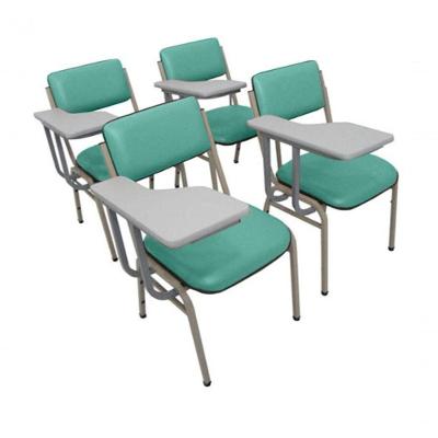 Kit Com 4 Cadeiras Para Auditórios Linha Hotel Smart Verde
