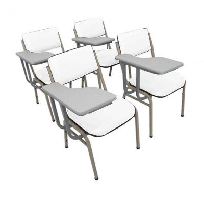 Kit Com 4 Cadeiras Para Auditórios Linha Hotel Smart Branco