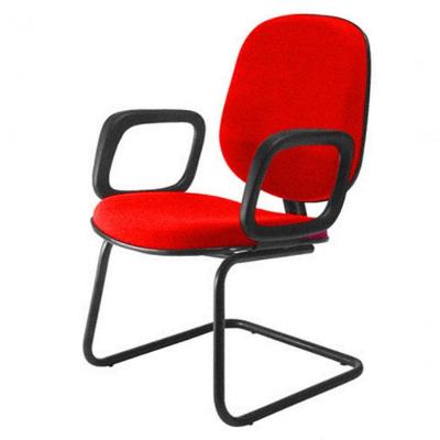 Cadeira Diretor Interlocutor Para Escritório Linha Uno Vermelho