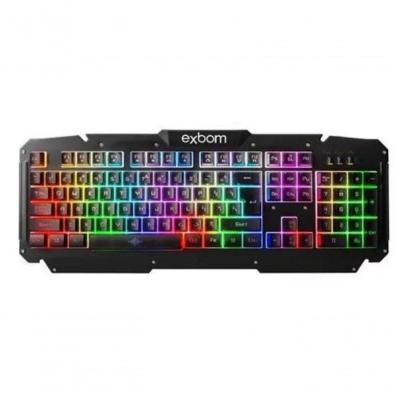 Teclado Gamer Em Alumínio Com Led Rgb Exbom Bk-g200