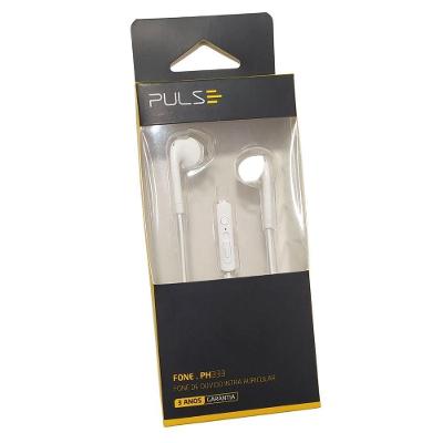 Fone De Ouvido Intra Auricular Pulse Branco/preto Ph333