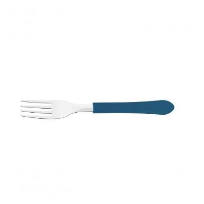 Kit 6 Garfo De Mesa Tramontina Leme Inox Azul Oceano