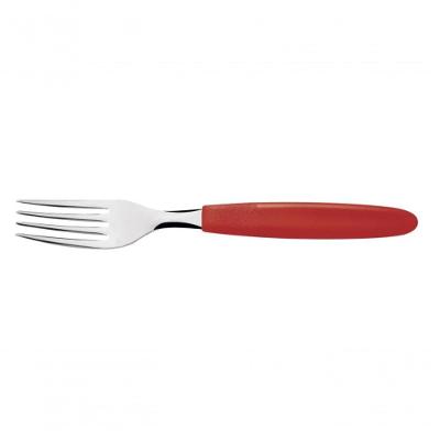 Kit 12 Garfo Mesa Tramontina Ipanema Inox Vermelho