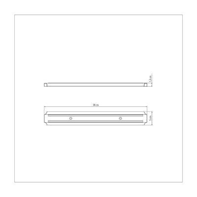 Barra Magnética Para Facas Tramontina Plenus Em Polipropileno E Aço Inox 38 Cm