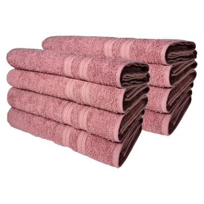 Kit 8 Toalhas De Banho Itália Soft 100% Algodão 430g/m 80x150cm - Rosê
