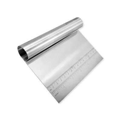 Espátula Multifuncional Em Inox Para Cortar, Raspar E Modelar Massas, Pães, Pizza E Bolos