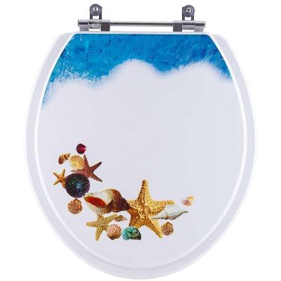 Tampa De Vaso Decorado Fundo Do Mar Lavanda Para Bacia Fiori Oval 6lpf