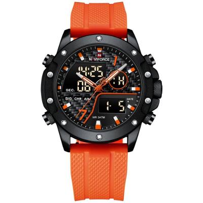 Relógio Digital Led Impermeável Masculino Multifuncional Esportivo Laranja