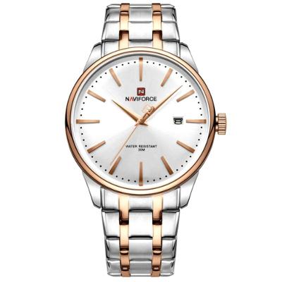 Relógio De Quartzo Masculino Pulseira De Aço Inoxidável Resistente à água Rose