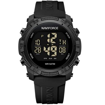 Relógio Esportivo Digital Impermeável Pulseira De Silicone Casual Preto