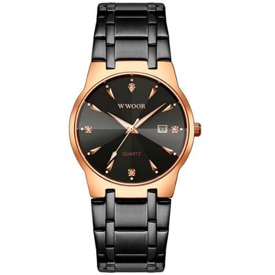 Relógio De Pulso Masculino De Quartzo Com Data Automatica á Prova D'água Preto Rose