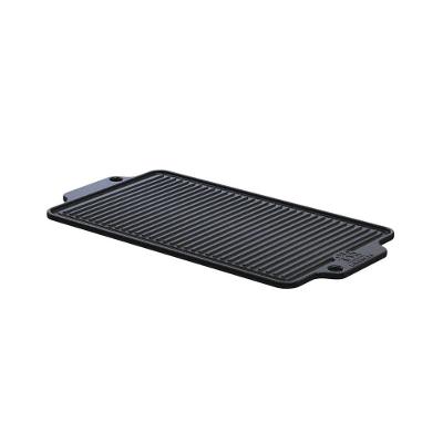Chapa Dupla Face Slim Em Ferro Fundido Lisa Grelhada 38x23cm.