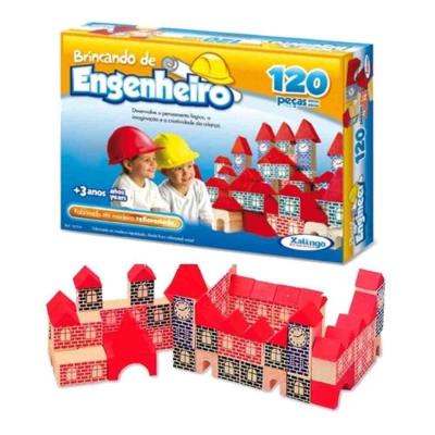 Blocos Brincando De Engenheiro 120 Peças 52798 Xalingo