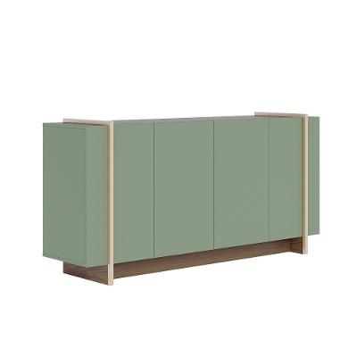 Aparador Buffet 4 Portas Oliwia 160 Cm Sala Jantar Verde Pistache-amêndoa C04 - D'rossi