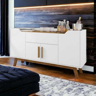 Aparador Com Portas Future Branco e Cinamomo Bechara