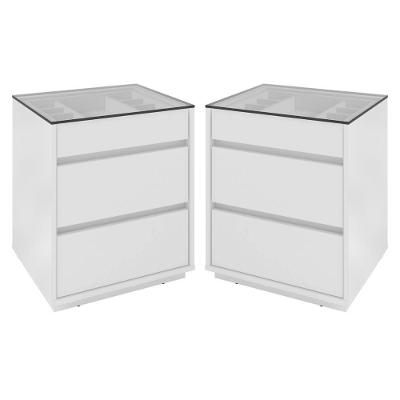 Conjunto De Mesas De Cabeceira Cuiabá Branco