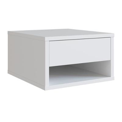 Mesa De Cabeceira Suspensa 1 Gaveta B87 Branco Novam Branco