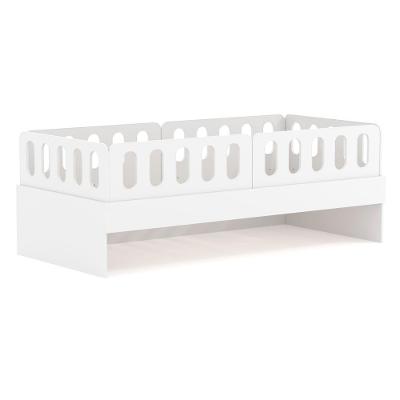 Cama Solteiro Com 04 Grades E Cabeceira Anatômica Removíveis Branco Housin