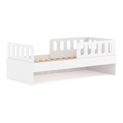 Cama Solteiro Com 02 Grades E Cabeceira Anatômica Branco Removíveis Branco Housin