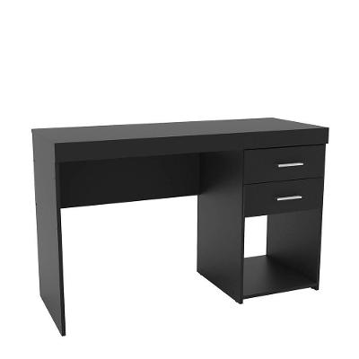 Mesa de Escritório Malta 120cm 2 Gavetas Politorno Preto