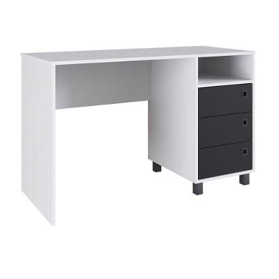 Mesa Gaveteiro Orlando - Branco-preto