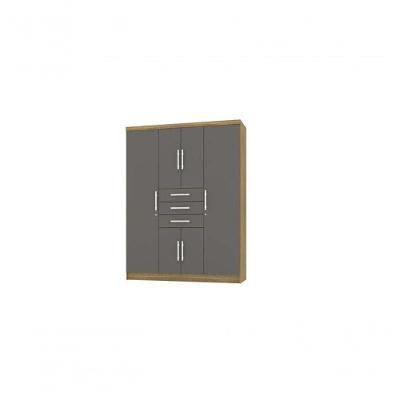Guarda Roupa Taurus 6 Portas 3 Gavetas Imperial Nature/alasca - Vlr