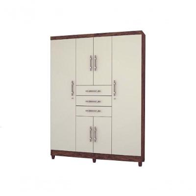 Guarda Roupa Taurus Imperial Imbuia Rustico/Champanhe