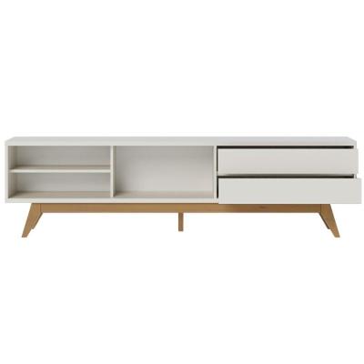 Rack Ripado Para Tvs 75 Viareggio Off White Matte