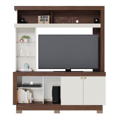 Home Para Tvs 50 3 Prateleira Nice Nogueira Real Off White