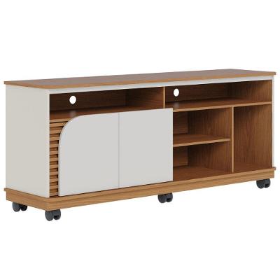 Rack Para Tvs 65 2 Portas Nápoles Freijó Off White Matte