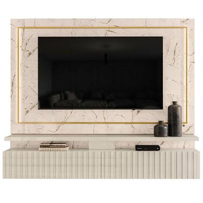 Painel Suspenso Para Tv 75" Hera Calacata Off White