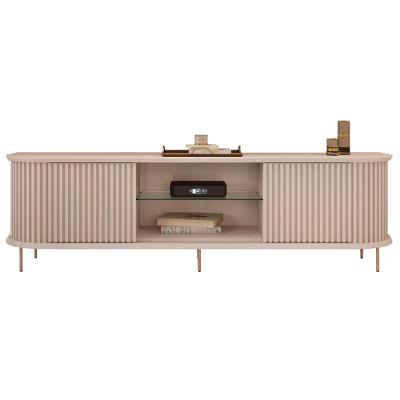 Rack Para Sala Bancada De Tv 75 Pol 218cm Ripado World D04 Off White