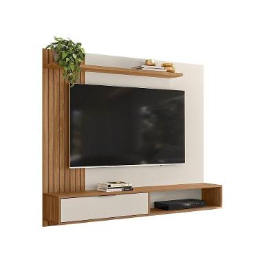 Painel Para Sala De Tv Suspenso Berlim 160cm Cor Nature Off - Peternella
