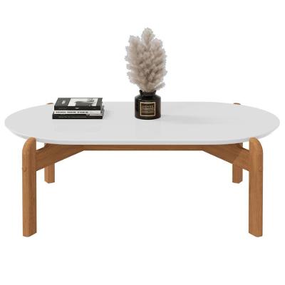 Mesa Para Sala Oval Divinópolis Branco Cedro