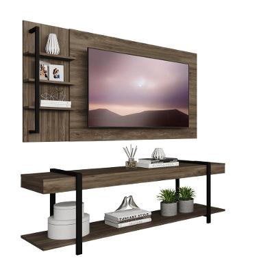 Rack C/ Painel Para Tv Até 50\' Ohio Carraro - Legno/preto Legno/preto