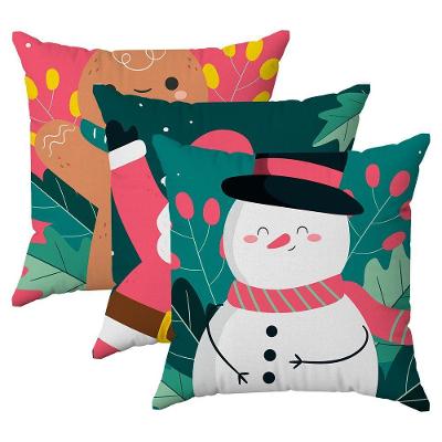 Kit 3 Capas Almofadas Encanto De Natal Feliz 45x45 Id Decor